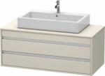 Duravit Ketho szekrény 120x55x49.6 cm mosdókagyló alá akasztható szürke-bézs KT665609191