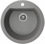 Laveo Dafne, 1 kamrás gránit mosogató 510x510x205 mm, szürke, LAV-SBD_580T (LAV-SBD_580T)