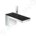 Hansgrohe MyEdition - Mosdócsap Push-Open kimenettel, króm/fekete üveg 47010600 (AXO-47010600)