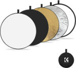 K& F Concept 5in1 derítőlap, reflektor + hordtáska 56cm (fehér, fekete, arany, ezüst, transparens) (KF-18-0001)