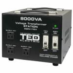 TED Electric Transformator 230-220V la 110-115V 8000VA/6400W cu carcasa TED000262 (A0112281)