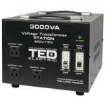 TED Electric Transformator 230-220V la 110-115V 3000VA/2400W cu carcasa TED000248 (A0112279)