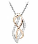 Silver Cat Colier elegant bicolor cu zirconi SC433