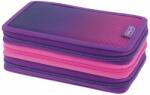 Herlitz Penar echipat cu 3 fermoare Herlitz, 31 piese, Motiv dip dye, Mov/roz (50046331) Penar