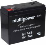 Multipower Ólom akku 6V 7Ah (Multipower) típus MP7-6S helyettesíti: 6V 7, 2Ah