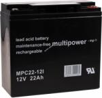 Multipower Ólom akku 12V 22Ah (Multipower) típus MP22-12C ciklusálló, ciklikus
