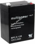 Multipower Ólom akku Multipower típus MP2, 9-12R 12V 2, 9Ah