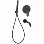 INVENA Siros falsík alatti kádcsaptelep zuhanyszettel, matt fekete BS-90-W12-A (BS-90-W12-A)