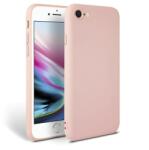 Silverline Apple iPhone 7/8/se 2 2020/se 3 2022 Plüss Belsővel Rendelkező Pasztell Rózsaszín Liquid Szilikon Tok