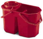 Euromop felmosó vödör, csavarókosárral, dupla, 15 literes, piros, 3001068.02