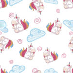  Tapet personalizat camera copilului Unicorns 59