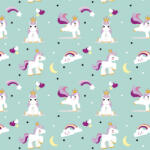  Tapet personalizat camera copilului Unicorns 62
