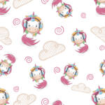  Tapet personalizat camera copilului Unicorns 58