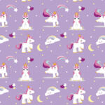  Tapet personalizat camera copilului Unicorns 61