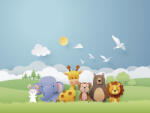  Tapet personalizat camera copilului Animale din jungla 42