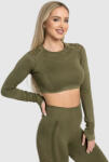 Iron Aesthetics Varrás nélküli crop top Iron Aesthetics Rift, zöld: L Zöld