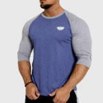 Iron Aesthetics Férfi 3/4 ujjú póló Iron Aesthetics Raglan, blue/grey: S Kék