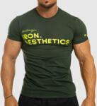 Iron Aesthetics Férfi fitness póló Iron Aesthetics Be Stronger, zöld: M Zöld