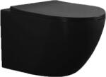 Lavita Sinto wc csésze lassú záródású ülőkével függesztett perem nélkül fekete matt 5908211405551 (5908211405551)