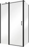 Besco Exo-CH Black zuhanyfal 80 cm fekete matt/átlátszó üveg PCH-8B-190C (PCH8B190C)