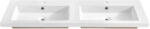 Comad Spirit mosdótál 121x46 cm négyszögletes beépíthető-dupla fehér UM-8070SPIRIT120D (UM8070SPIRIT120D)