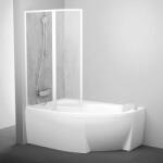 RAVAK Rosa zuhanyparaván 93 cm kétrészes fehér fényes/műanyag 76L8010041 (76L8010041)