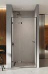 NEW TRENDY Eventa Black Chrome zuhanyajtók 110 cm dönthető fekete fényes/átlátszó üveg EXK-6133 (EXK6133)