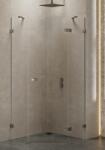 NEW TRENDY Avexa Gunmetal Brushed zuhanykabin 80x80 cm csiszolt/átlátszó üveg EXK-3830