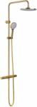Oltens Atran zuhany készlet fal termosztáttal trópusi zuhany opcióval csiszolt arany 36500810 (36500810)