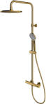 Omnires Y zuhany készlet fal termosztáttal trópusi zuhany opcióval arany Y1244LUXLGL (Y1244LUXLGL)