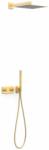 TRES B-System zuhany készlet beépített termosztáttal trópusi zuhany opcióval arany 30725204OM (30725204OM)