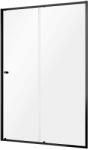 Sealskin Contour zuhanyajtók 140 cm tolható fekete matt/átlátszó üveg CD121406195100 (CD121406195100)