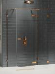 NEW TRENDY Avexa Copper Brushed zuhanykabin 110x90 cm négyszögletes réz csiszolt/átlátszó üveg EXK-3730