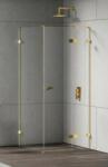 NEW TRENDY Eventa Gold Shine zuhanykabin 90x90 cm négyzet arany fényes/átlátszó üveg EXK-4727