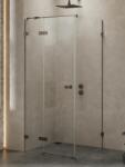 NEW TRENDY Avexa Gunmetal Brushed zuhanykabin 110x90 cm négyszögletes grafit csiszolt/átlátszó üveg EXK-3338