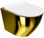 Lavita Sofi Slim Gold/White wc csésze lassú záródású ülőkével függesztett dilettációs szivacs nélkül fehér-arany fényes 5900378314660