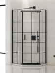 NEW TRENDY New Komfort Black zuhanykabin 90x90 cm fekete matt/üveg mintával K-0808