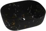 Lavita Fuego mosdótál 50x38.5 cm négyszögletes mosdótálak fekete matt 5900378326359 (5900378326359)