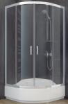 Besco Modern 165 zuhanykabin 90x90 cm félkör alakú króm fényes/átlátszó üveg MP-90-165-C (MP90165C)
