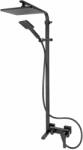 FDesign Origio zuhany készlet fal trópusi zuhany opcióval fekete FD5-ORG-7U-22