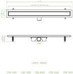 Laveo Basso lineáris lefolyó ráccsal 90 cm fekete COB790S (COB790S)