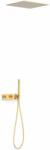 TRES B-System zuhany készlet beépített termosztáttal trópusi zuhany opcióval arany 30725206OM (30725206OM)