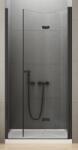 NEW TRENDY New Soleo Black zuhanyajtók 90 cm összecsukható fekete matt/átlátszó üveg D-0224A (D0224A)