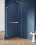 NEW TRENDY Avexa Gold Brushed zuhanykabin fal walk-in 110 cm arany csiszolt/átlátszó üveg EXK-7038 (EXK7038)