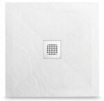 BALNEO Stone Tray négyzet alakú zuhanytálca 90x90 cm fehér STFWH909025 (STFWH909025)