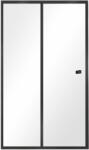 Besco Duo Slide Black zuhanyajtók 130 cm tolható fekete matt/átlátszó üveg DDSB-130 (DDSB130)