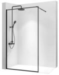 Rea Bler zuhanyfal 80 cm fekete félfényes/átlátszó üveg REA-K7637