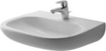 Duravit D-Code mosdótál 55x43 cm félkör alakú klasszikus fehér fényes 23115500002 (23115500002)