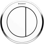 Geberit Typ 10 öblítő gomb WC-hez fényezett króm-fehér 116.056. KJ. 1 (116056KJ1)