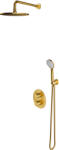 Omnires Y zuhany készlet beépített termosztáttal trópusi zuhany opcióval arany SYSYT05GLB (SYSYT05GLB)
